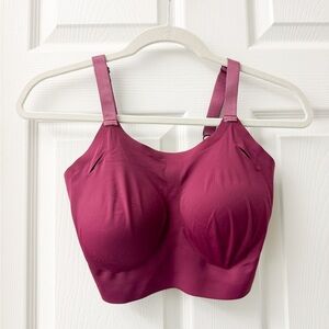 Seamless Longline Bra in Deep Berry - Unbranded